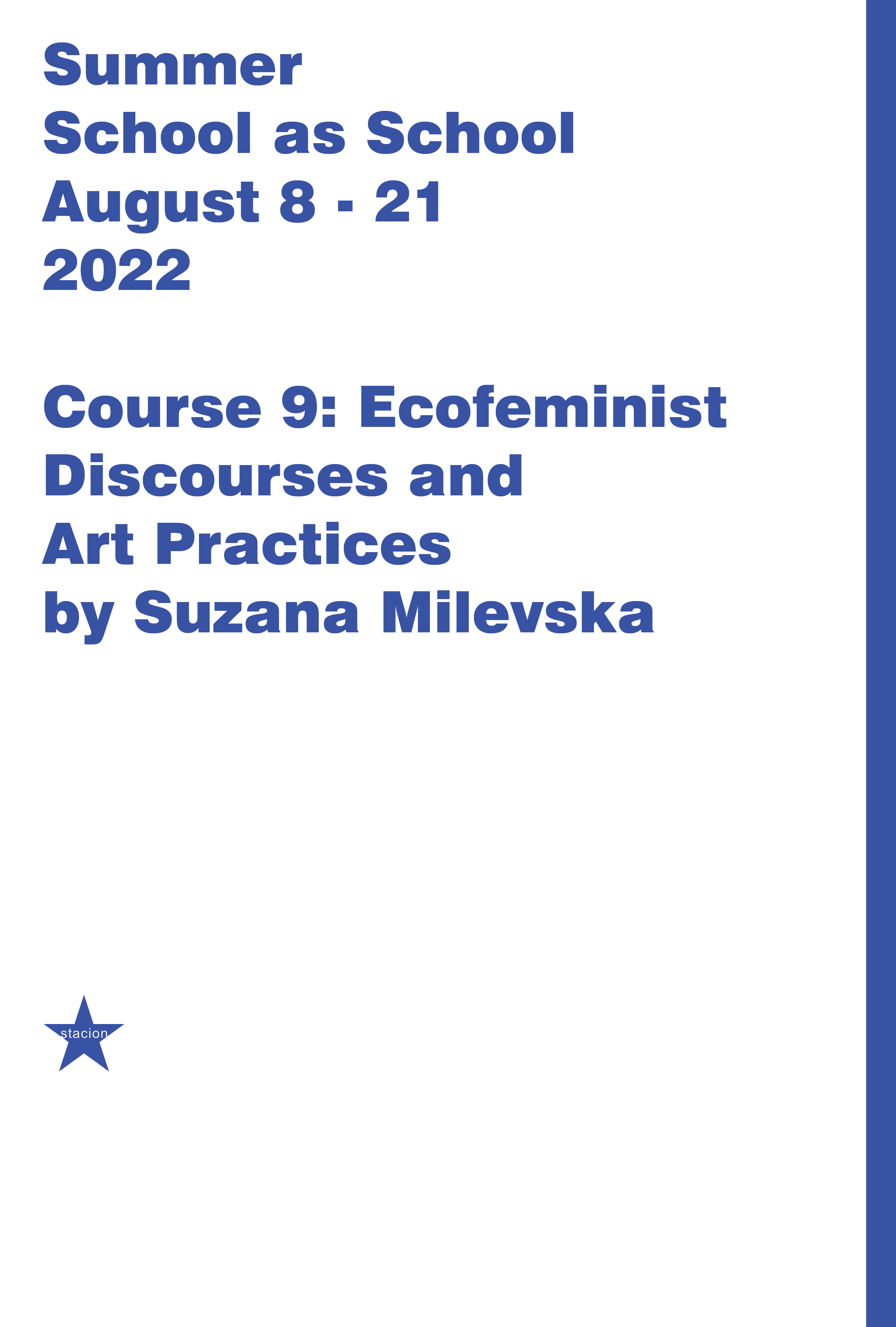 Course 9: Ecofeminist Discourses and Art Practices 