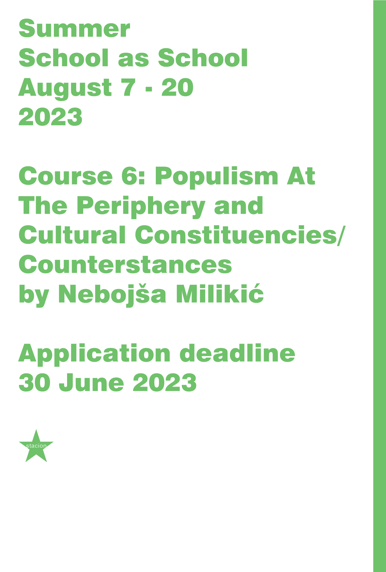 Course 6: Populism At The Periphery And Cultural Constituencies/Counterstances