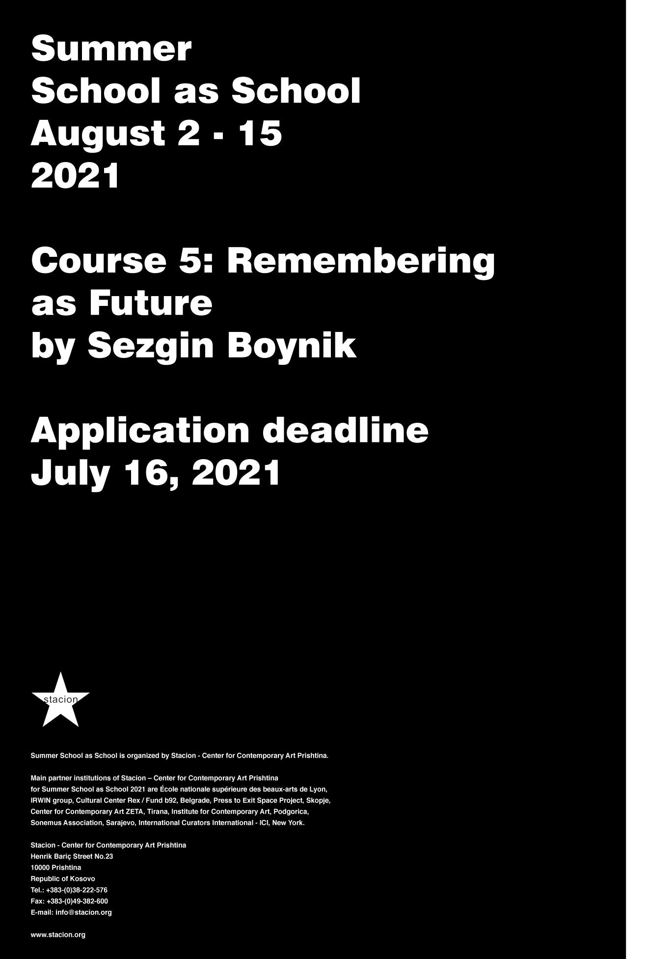 Course 5: Remembering as Future